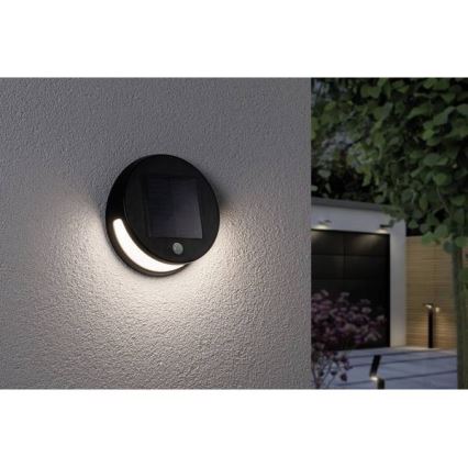 Paulmann 94265 - LED/3W IP44 Éclairage solaire extérieur avec détecteur HELENA 3,7V 1800 mAh