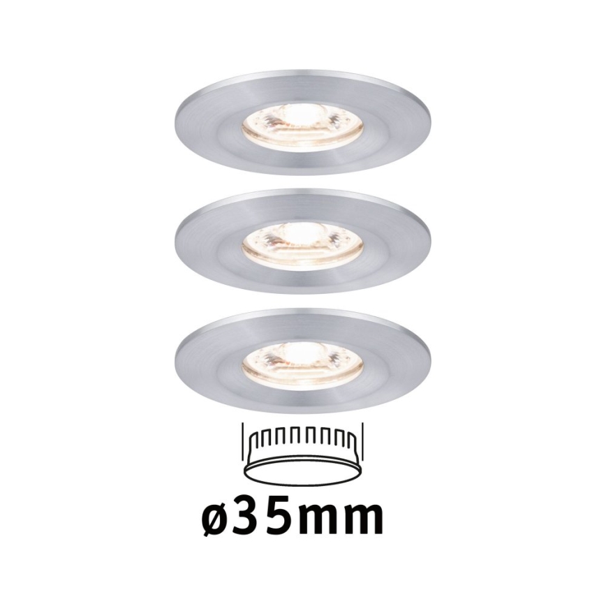 Paulmann 94305 - LOT 3xLED/4W IP44 Spot encastrable salle de bain NOVA 230V
