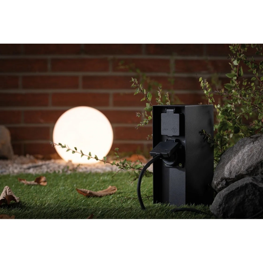 Paulmann 94313 - Colonne de prises extérieur RIO 4Z SCHUKO 230V IP44
