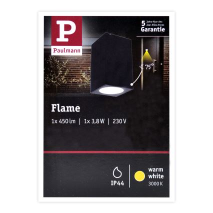 Paulmann 94327 - Applique murale extérieur LED/3,8W IP44 230V anthracite