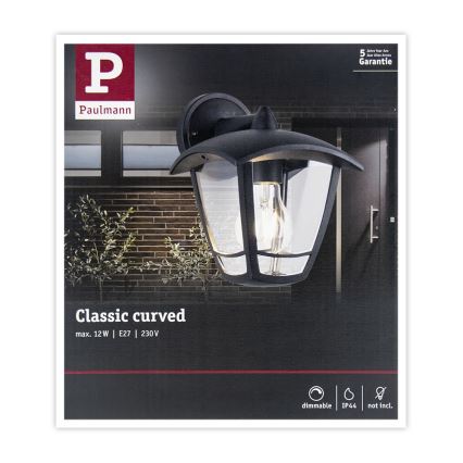 Paulmann 94392 - 1xE27/12W IP44 Applique murale d'extérieur CLASSIC 230V