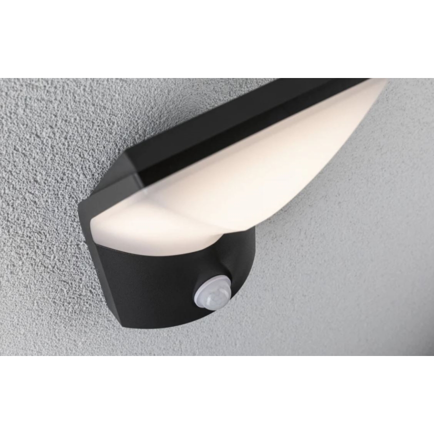 Paulmann 94402 - Applique murale extérieure avec détecteur ADYA 230V LED/10W IP44