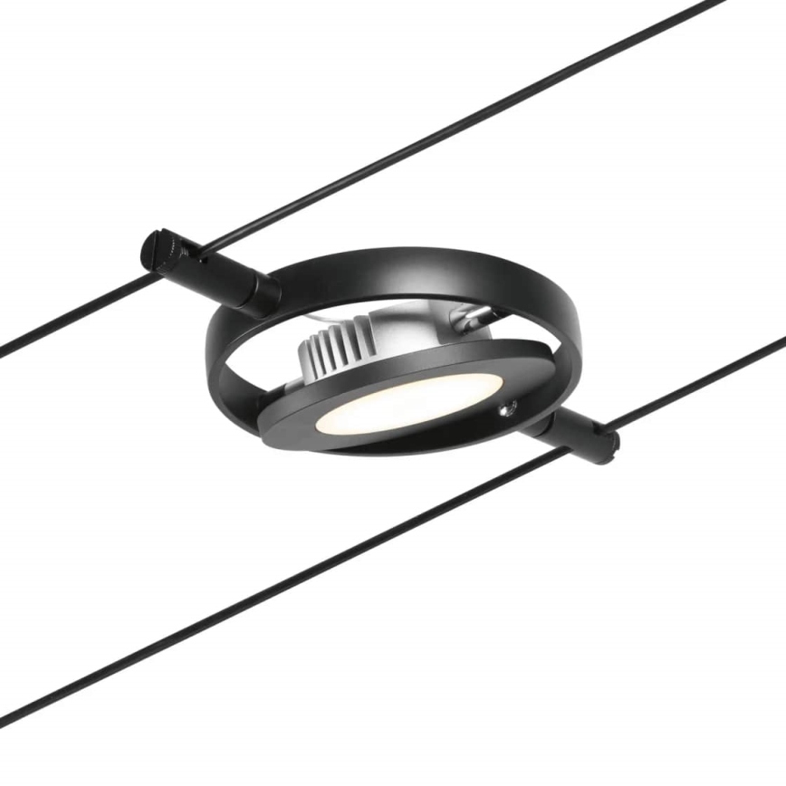 Paulmann 94418 - Ensemble 5xLED/4,5W : système complet sur câble ROUNDMAC 230V, noir