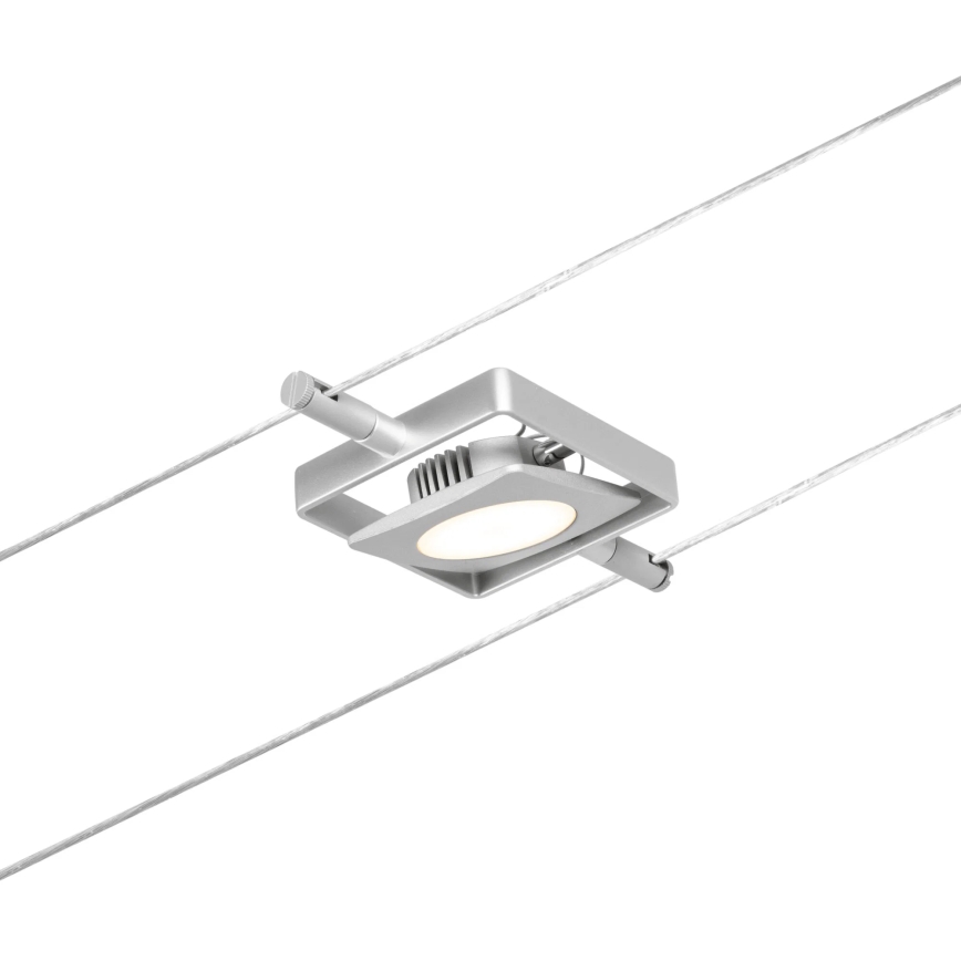 Paulmann 94420 - Ensemble de 5 LED 4,5 W, système complet de suspension sur câble MAC 230 V, chrome mat