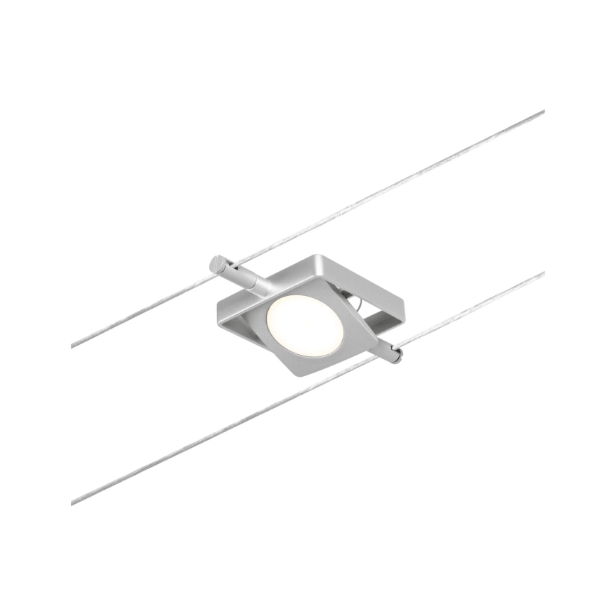 Paulmann 94420 - Ensemble de 5 LED 4,5 W, système complet de suspension sur câble MAC 230 V, chrome mat