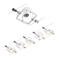 Paulmann 94432 - ENSEMBLE 5xGU5,3/10W Système complet sur câble MAC 230V blanc