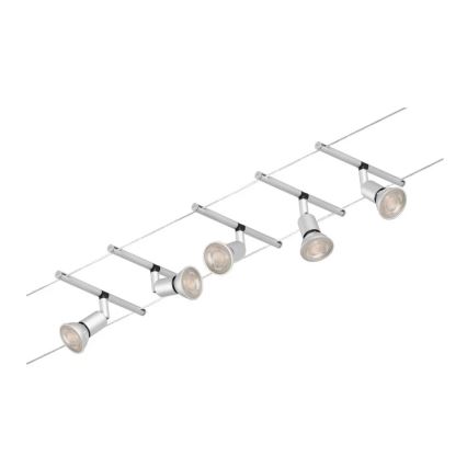 Paulmann 94442 - Kit 5x GU5,3/10W — système complet sur câble SALT 230V, chrome mat