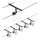 Paulmann 94450 - Kit complet SHEELA sur câble 5 × GU5,3/10 W, 230 V, noir