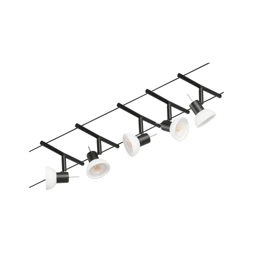 Paulmann 94450 - Kit complet SHEELA sur câble 5 × GU5,3/10 W, 230 V, noir