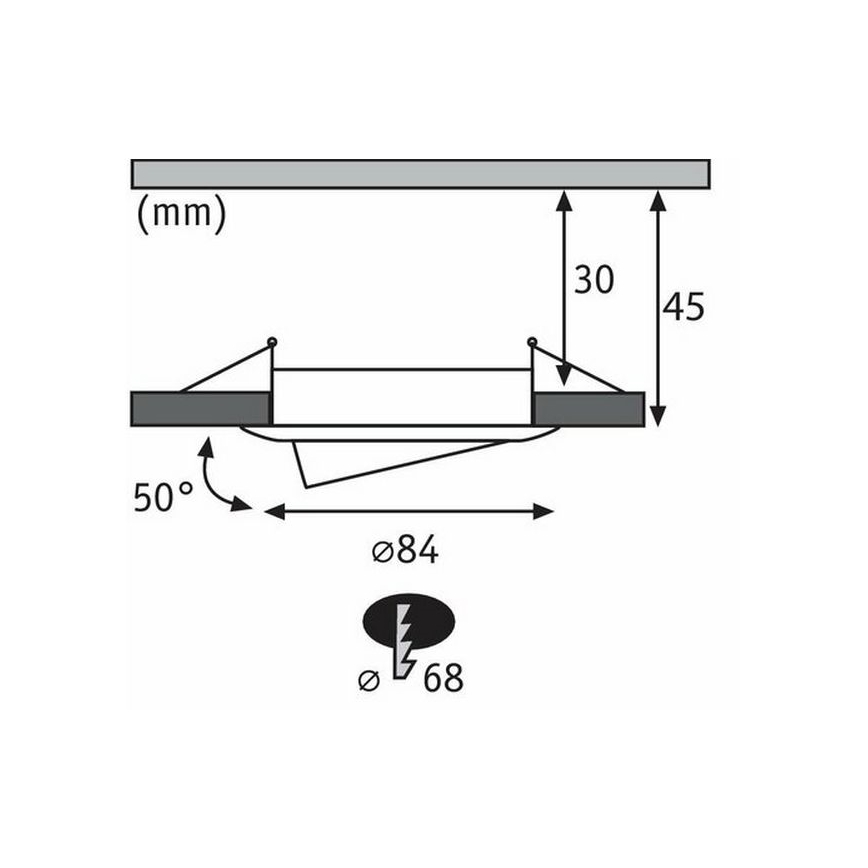Paulmann 94471 - LOT 3xLED/6W IP23 Spot encastrable salle de bain NOVA 230V