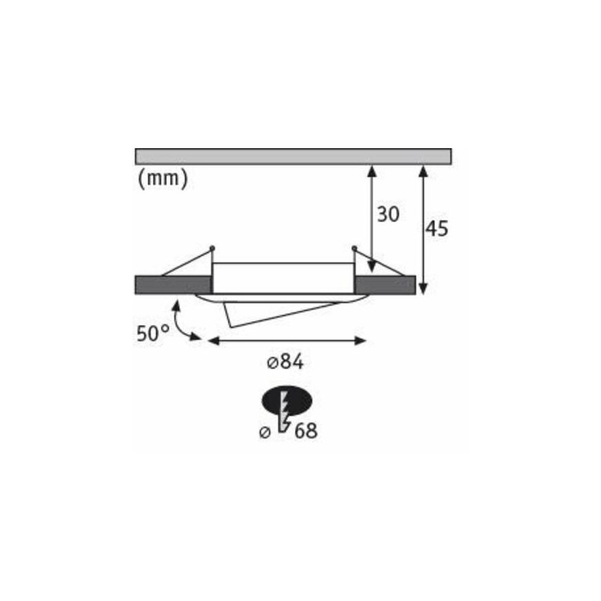 Paulmann 94472 - SET 3xLED/6W IP23 Luminaire de salle de bain encastrable à intensité variable NOVA 230V