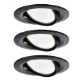 Paulmann 94472 - SET 3xLED/6W IP23 Luminaire de salle de bain encastrable à intensité variable NOVA 230V