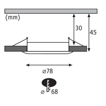 Paulmann 94473 - LOT 3xLED/6W IP44 Spot encastrable salle de bain NOVA 230V