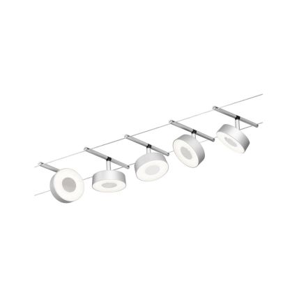 Paulmann 94475 - KIT 5x LED/5W Système complet sur câble CIRCLE 230V chrome mat
