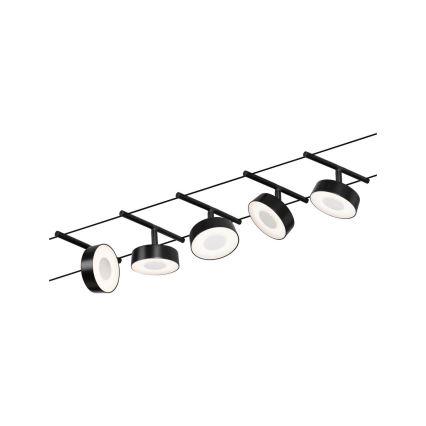 Paulmann 94479 - Kit complet 5x LED/5W, système sur câble CIRCLE 230V, noir