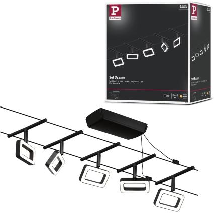 Paulmann 94485 - ENSEMBLE 5xLED/4,8W Système complet sur câble FRAME 230V noir