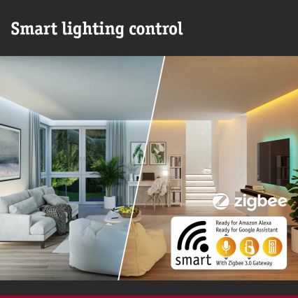Paulmann 94513 - RGBW LED/8,2W IP44 Applique murale d'extérieur dimmable avec détecteur de mouvement et capteur crépusculaire PADEA 230V anthracite