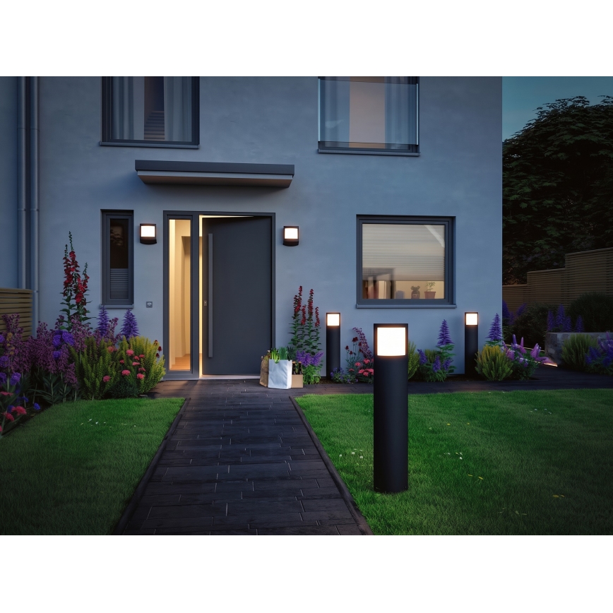 Paulmann 94514 - LED/8,5W IP44 Lampe d'extérieur dimmable avec détecteur de mouvement et détecteur crépusculaire PADEA 230V anthracite