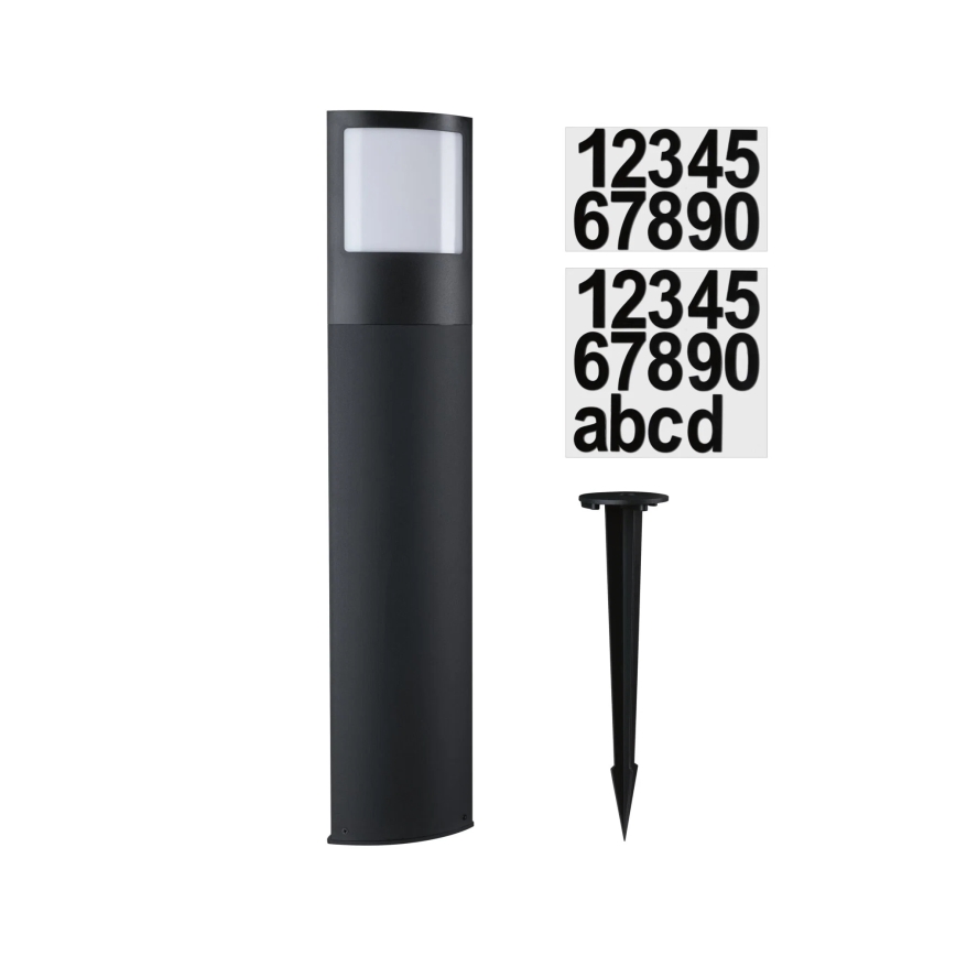 Paulmann 94515 - LED/8,5W IP44 Luminaire pour numéro de maison dimmable avec détecteur de mouvement et capteur crépusculaire PADEA 230V anthracite