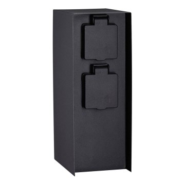 Paulmann 94657 - Borne prises électriques extérieure RIO 2Z SCHUKO 230V IP44