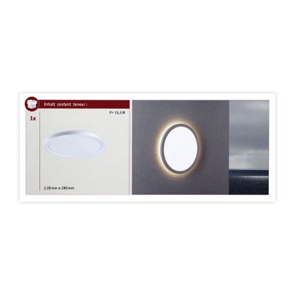 Paulmann 94658 - LED/14,5W IP44 Eclairage extérieur LAMINA 230V blanc