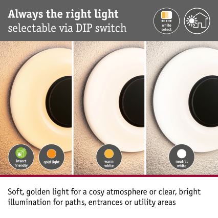 Paulmann 94955 - LED/20,5W IP65 Applique murale d'extérieur dimmable AUREVA 230V 2200/3000/4000K anthracite