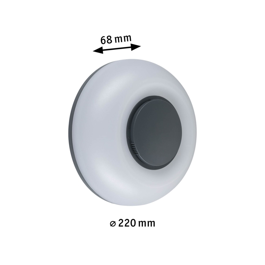 Paulmann 94955 - LED/20,5W IP65 Applique murale d'extérieur dimmable AUREVA 230V 2200/3000/4000K anthracite
