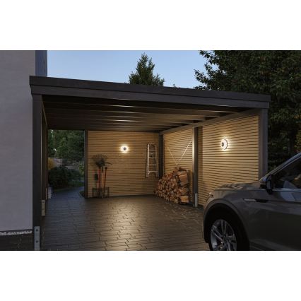 Paulmann 94956 - LED/20,5W IP65 Applique murale d'extérieur dimmable avec détecteur de mouvement et détecteur crépusculaire AUREVA 230V 2200/3000/4000K anthracite