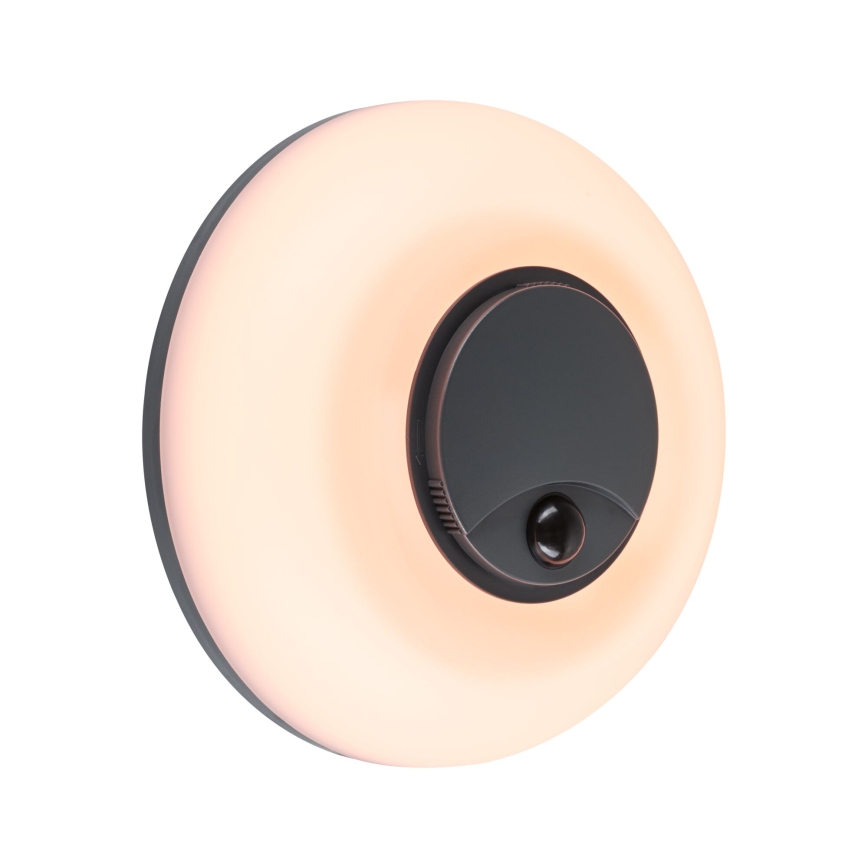 Paulmann 94956 - LED/20,5W IP65 Applique murale d'extérieur dimmable avec détecteur de mouvement et détecteur crépusculaire AUREVA 230V 2200/3000/4000K anthracite
