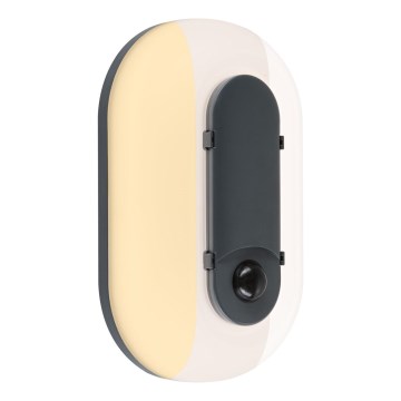 Paulmann 94958 - LED/18,5W IP65 Applique murale d'extérieur dimmable avec détecteurs de mouvement et de crépuscule ELUNOR 230V 2200/3000/4000K anthracite
