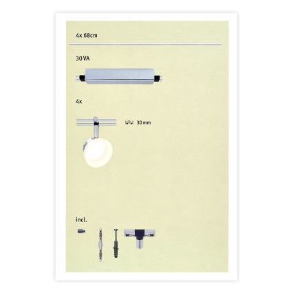 Paulmann 95194 - 4x Spot LED/4W ICE 230V