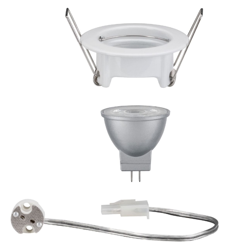 Paulmann 95368 - LED-GU4/3,3W IP44 Spot encastrable salle de bain BLANC 12V