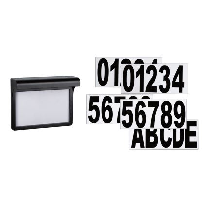 Paulmann 95388 - LED/0,05W IP44 Numéro de maison solaire avec détecteur DAYTON 4,8V