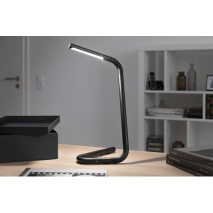 Paulmann 95424- Lampe de table tactile à intensité variable LED/4,5W FLEXLINK 5V/USB 4400 mAh noire