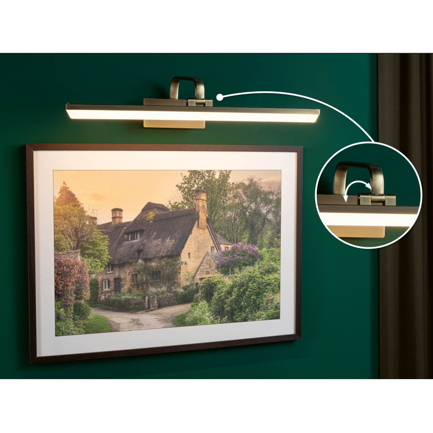 Paulmann 95570 - Lampe pour tableau RENAN LED 11 W, 230 V, 60 cm, laiton