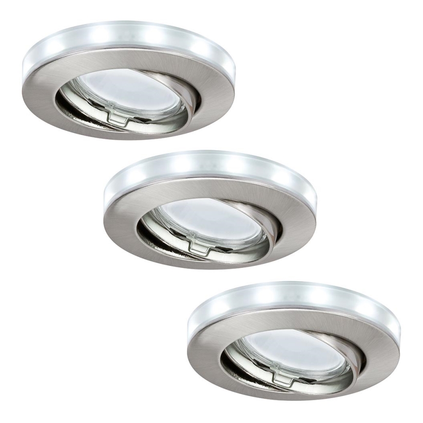 Paulmann 98886 - PACK 3x Luminaire LED salle de bain STAR 3xGU10/11W/230V+1,5W/12V