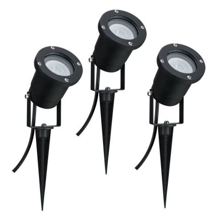 Paulmann 98897 - LOT 3xLED GU10/3,5W IP65 Lampadaire d