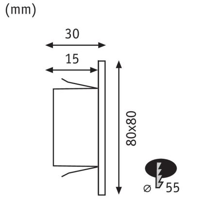 Paulmann 99495 - LED/1,2W Spot d'escalier EDGE 230V