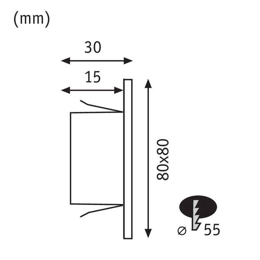 Paulmann 99495 - LED/1,2W Spot d'escalier EDGE 230V