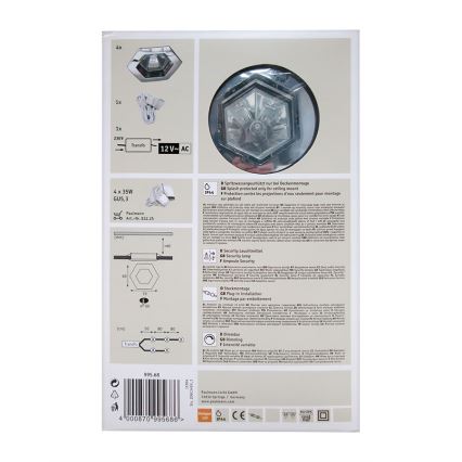 Paulmann 99568 - PACK 4x Luminaire salle de bain PREMIUM LINE HEXA 4xGU5,3/35W/12V