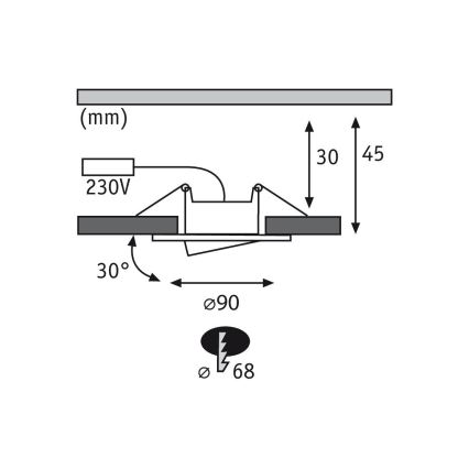 Paulmann 99933 - LOT 3x LED/5,2W IP65 Spot encastrable salle de bain à intensité variable 230V