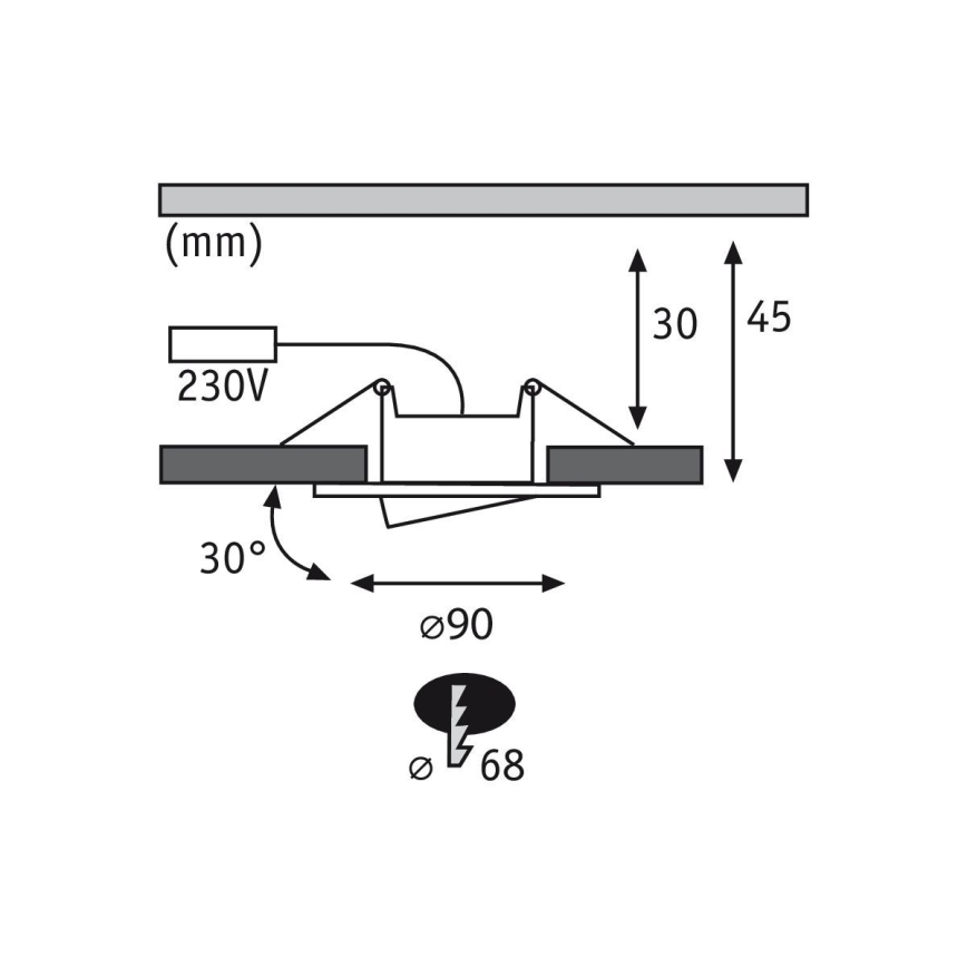 Paulmann 99933 - LOT 3x LED/5,2W IP65 Spot encastrable salle de bain à intensité variable 230V