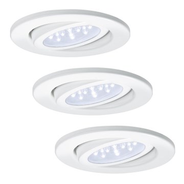 Paulmann - Nice Price 93004 - SET 3x Spot LED encastrable BASIC 3xLED/0,8W