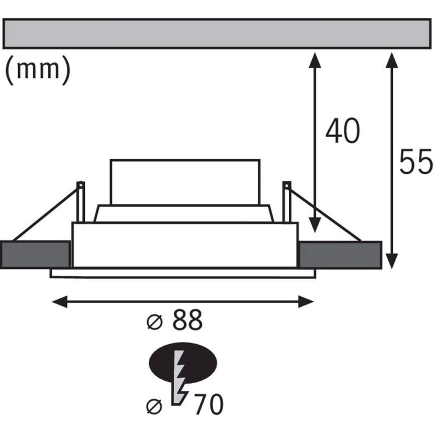 Paulmann - TIP 3937 - PACK 3xLED/4,5W Spot encastrable 230V