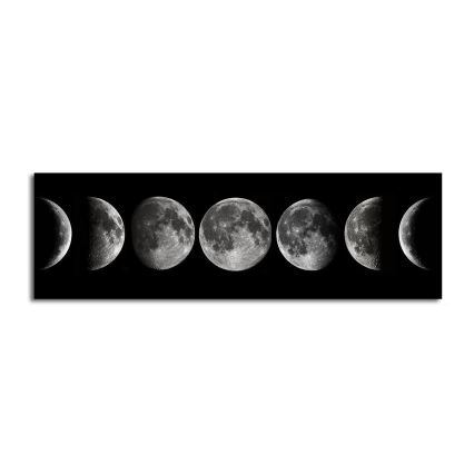 Peinture murale sur toile 50x120 cm phases de la lune