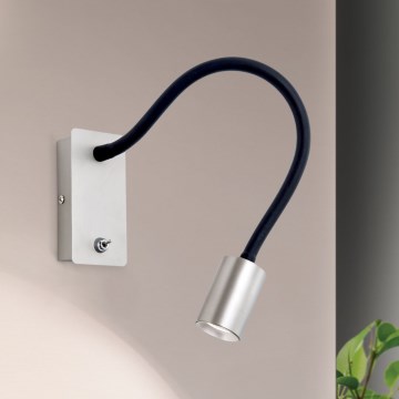 Petite applique flexible LED KURT LED/5W/230V argenté