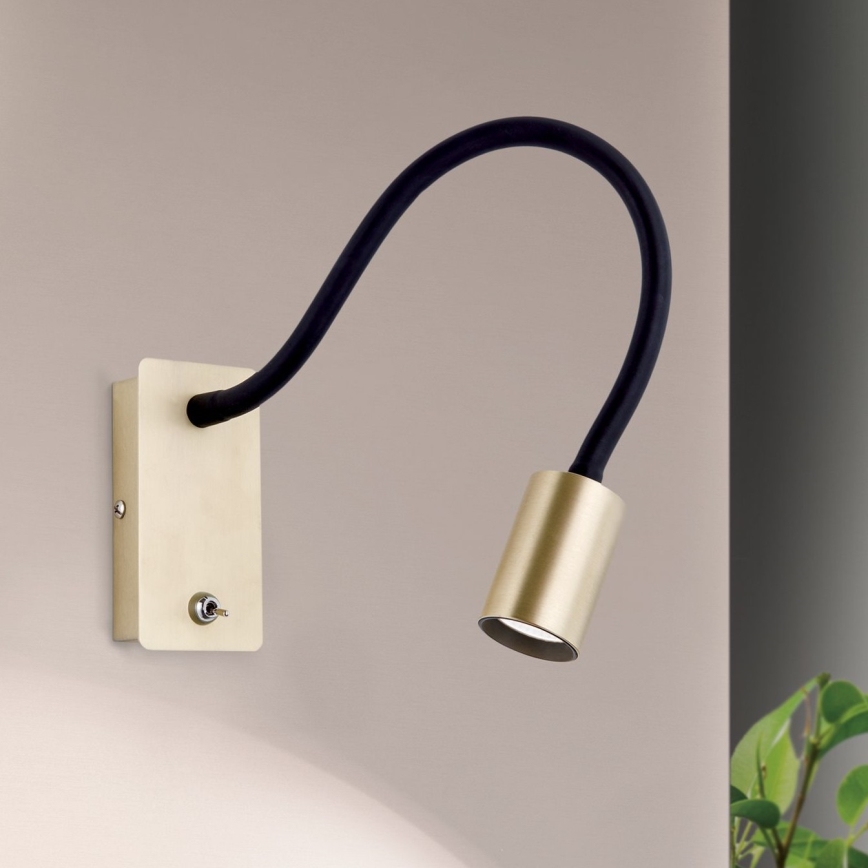 Petite applique murale flexible KURT LED/5W/230V doré