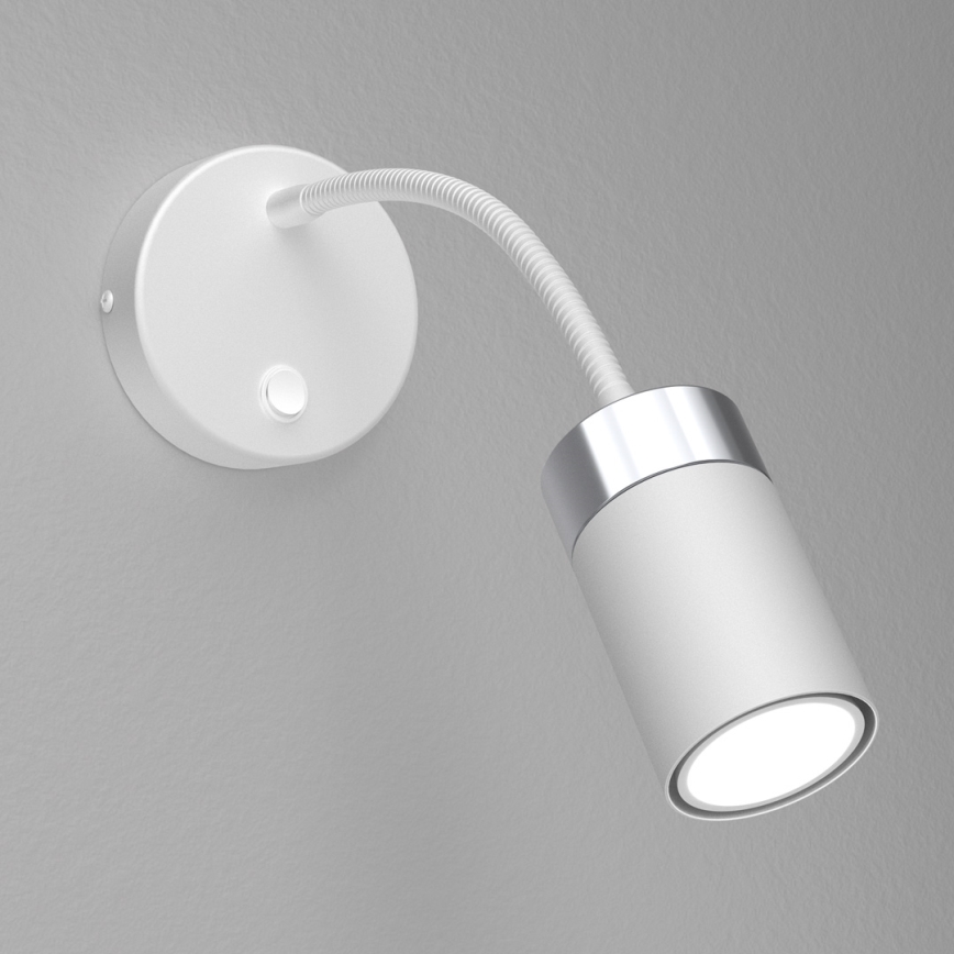Petite lampe flexible JOKER 1xGU10/8W/230V blanc/chrome mat