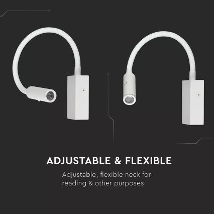 Petite lampe flexible LED 1xLED/3W/230V