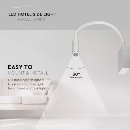 Petite lampe flexible LED 1xLED/3W/230V